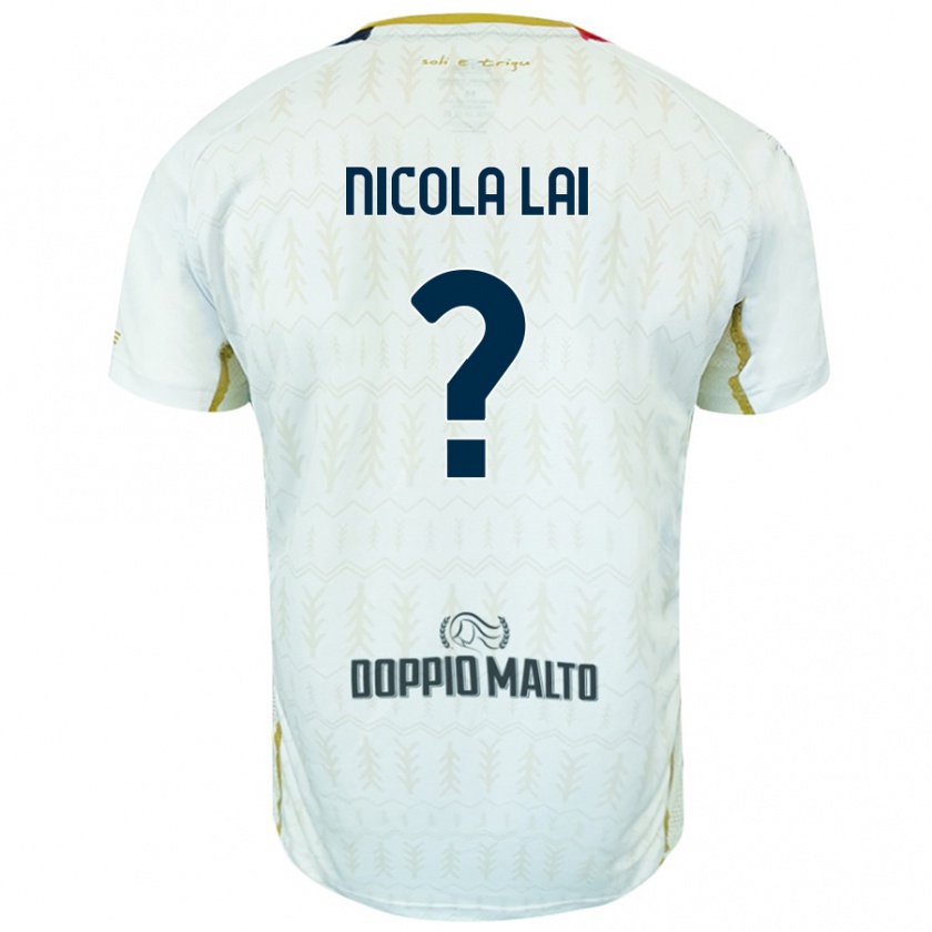 Kandiny Niño Camiseta Nicola Lai #0 Blanco 2ª Equipación 2024/25 La Camisa