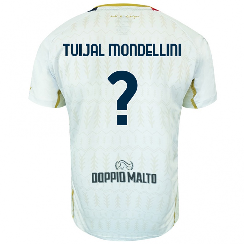 Kandiny Niño Camiseta Luca Tuijal Mondellini #0 Blanco 2ª Equipación 2024/25 La Camisa