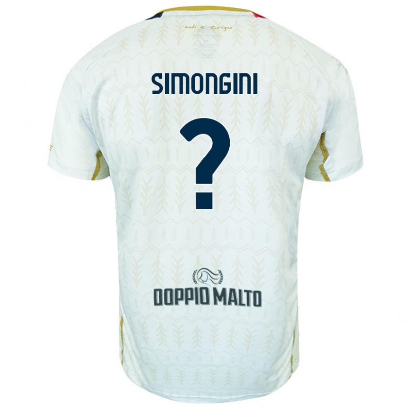 Kandiny Niño Camiseta Andrea Simongini #0 Blanco 2ª Equipación 2024/25 La Camisa