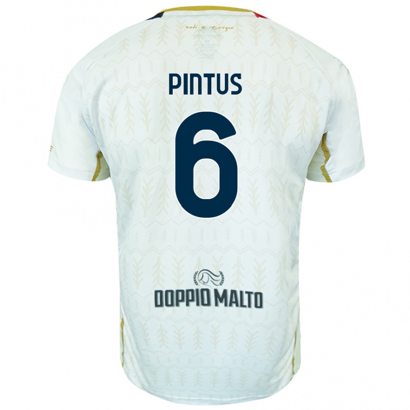 Kandiny Niño Camiseta Nicola Pintus #6 Blanco 2ª Equipación 2024/25 La Camisa