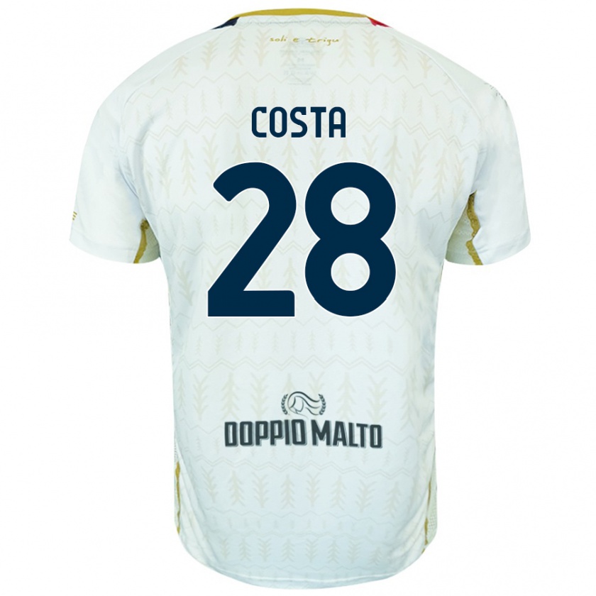 Kandiny Kinder Luca Costa #28 Weiß Auswärtstrikot Trikot 2024/25 T-Shirt Österreich