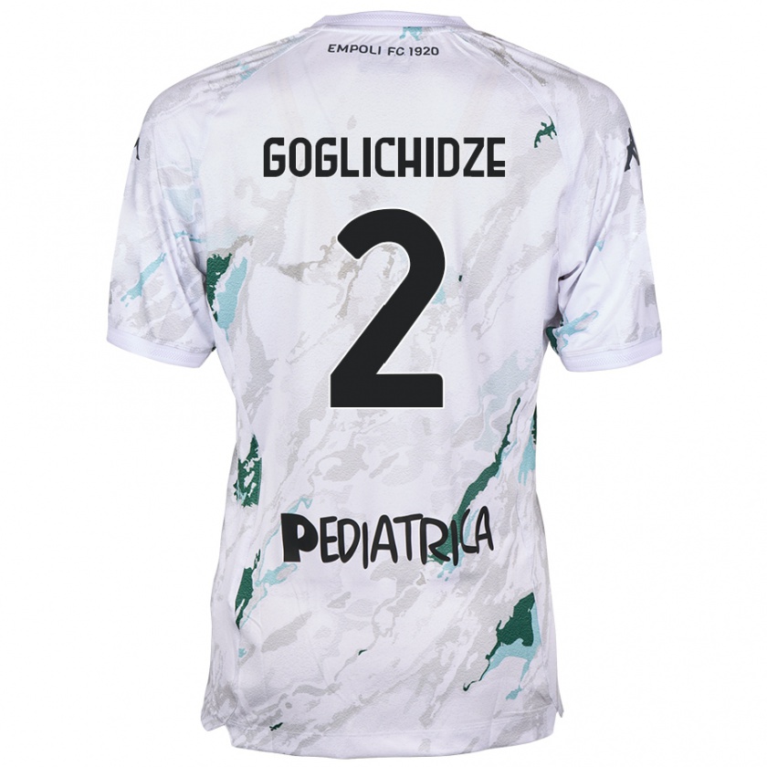 Kandiny Bambino Maglia Saba Goglichidze #2 Grigio Kit Gara Away 2024/25 Maglietta