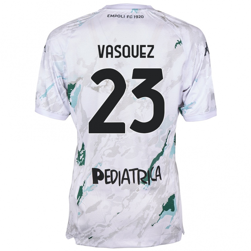 Kandiny Bambino Maglia Devis Vásquez #23 Grigio Kit Gara Away 2024/25 Maglietta