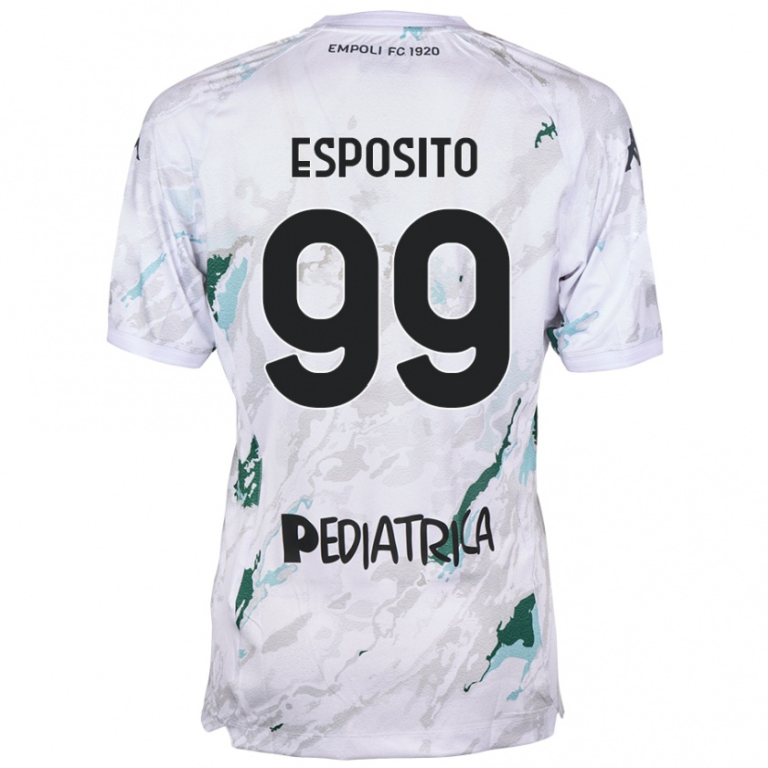 Kandiny Kinder Sebastiano Esposito #99 Grau Auswärtstrikot Trikot 2024/25 T-Shirt Österreich