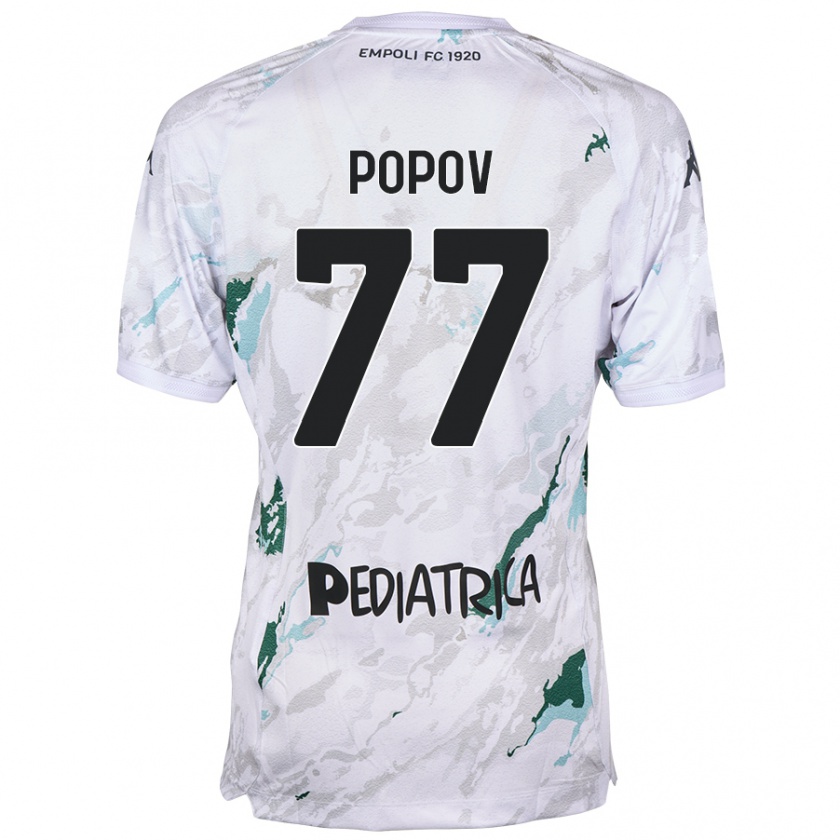 KandinyキッズBogdan Popov#77グレーアウェイシャツ2024/25ジャージーユニフォーム