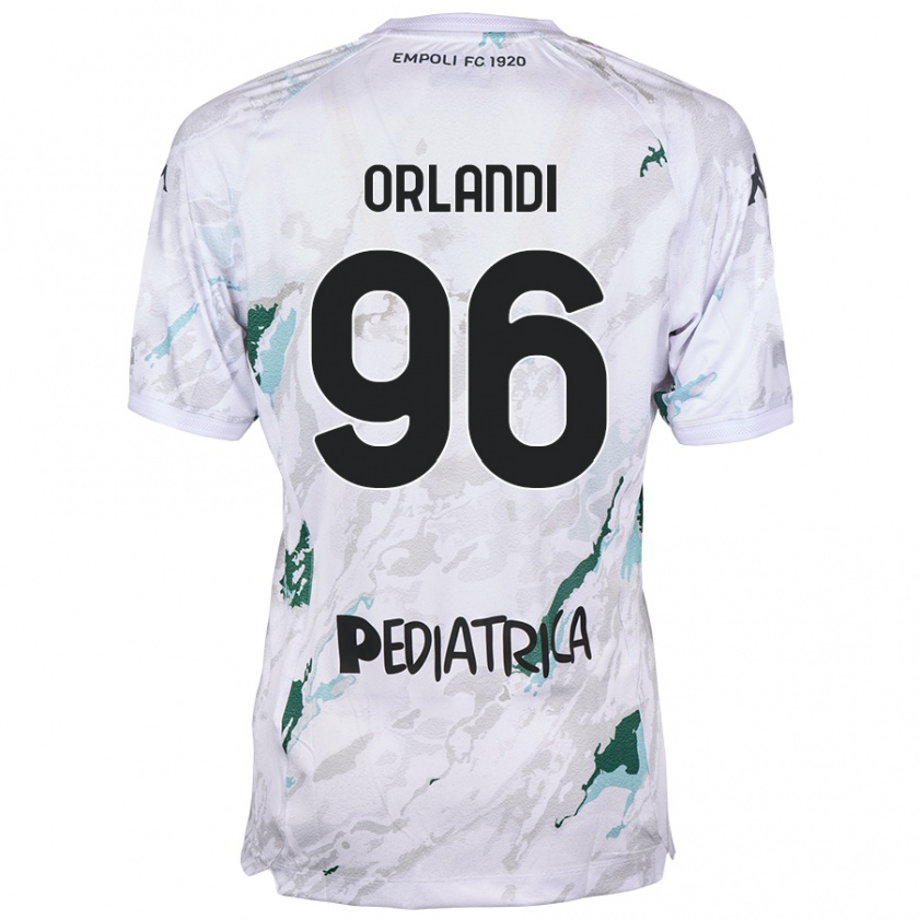 Kandiny Bambino Maglia Andrea Orlandi #96 Grigio Kit Gara Away 2024/25 Maglietta