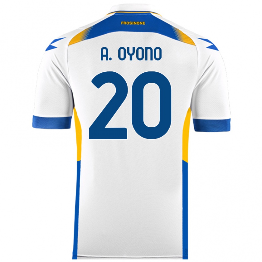 Kandiny Niño Camiseta Anthony Oyono #20 Blanco 2ª Equipación 2024/25 La Camisa