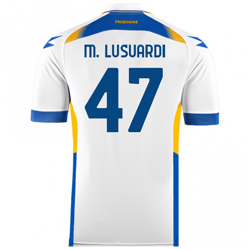 Kandiny Bambino Maglia Mateus Lusuardi #47 Bianco Kit Gara Away 2024/25 Maglietta