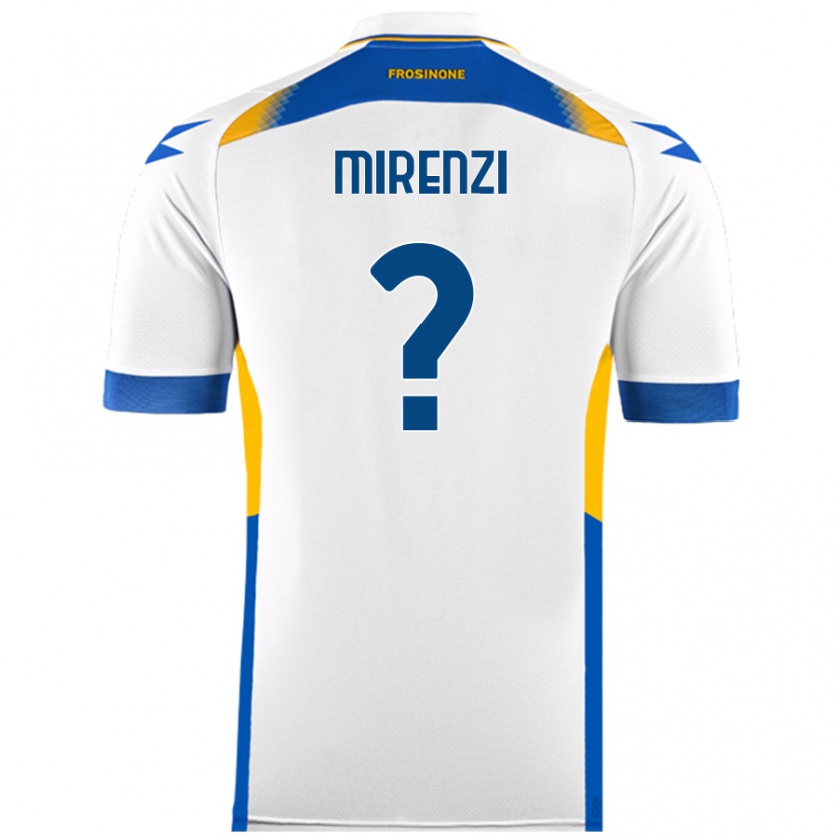 Kandiny Bambino Maglia Andrea Mirenzi #0 Bianco Kit Gara Away 2024/25 Maglietta