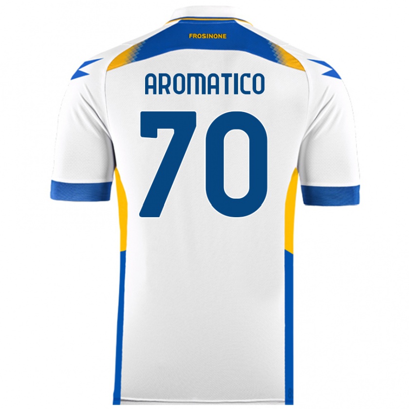 Kandiny Bambino Maglia Raul Aromatico #70 Bianco Kit Gara Away 2024/25 Maglietta