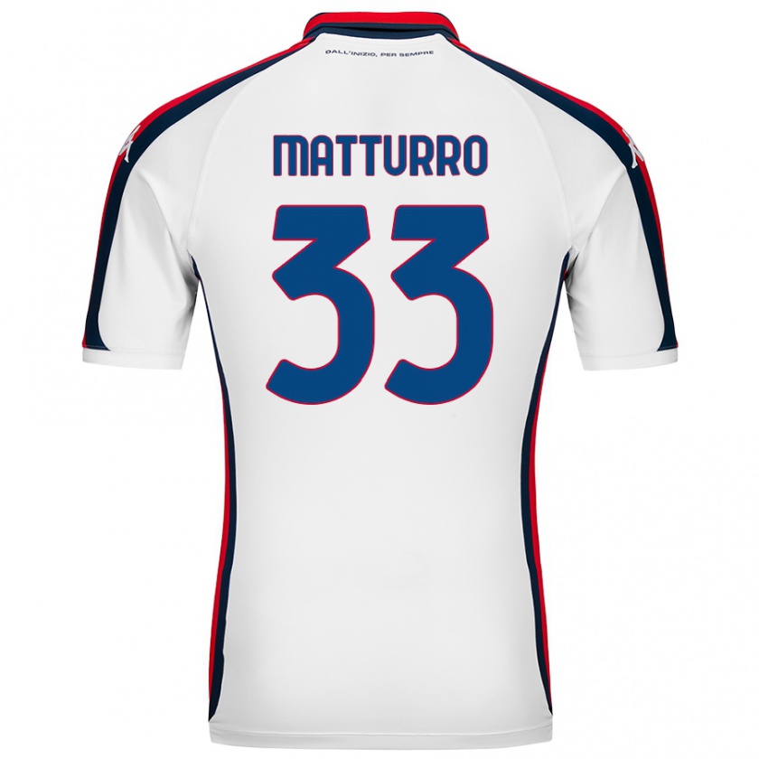 Kandiny Niño Camiseta Alan Matturro #33 Blanco 2ª Equipación 2024/25 La Camisa