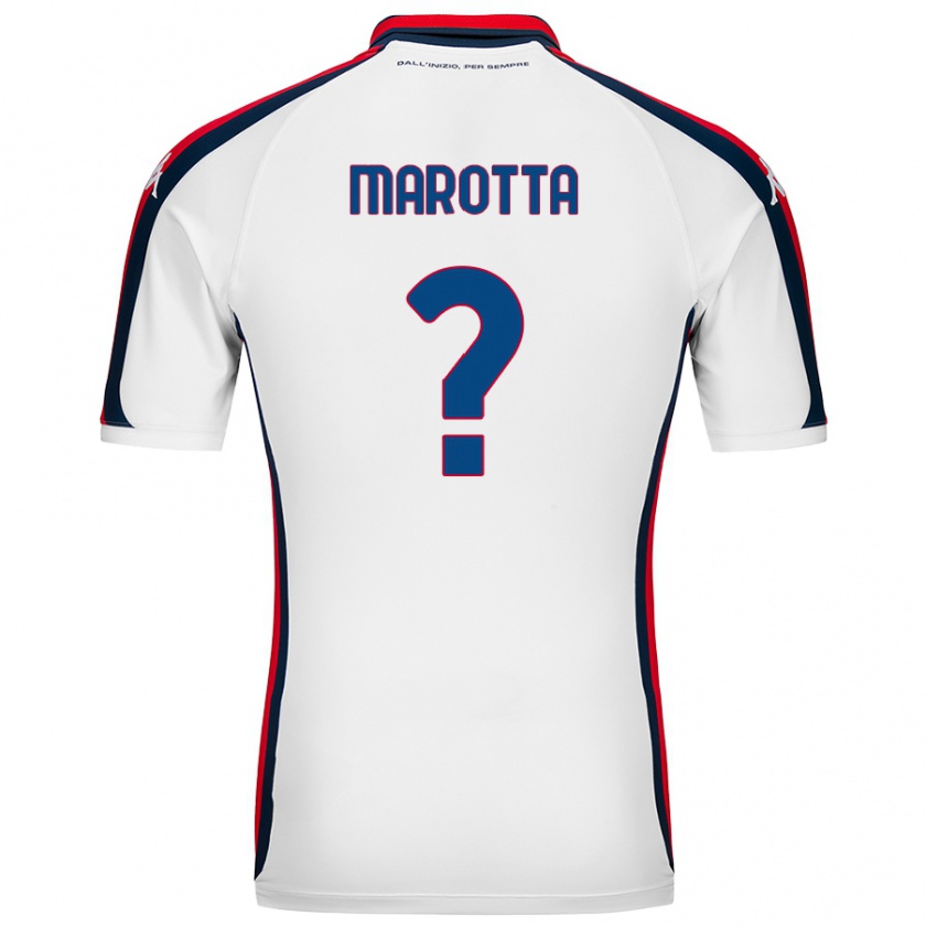 Kandiny Niño Camiseta Francesco Marotta #0 Blanco 2ª Equipación 2024/25 La Camisa