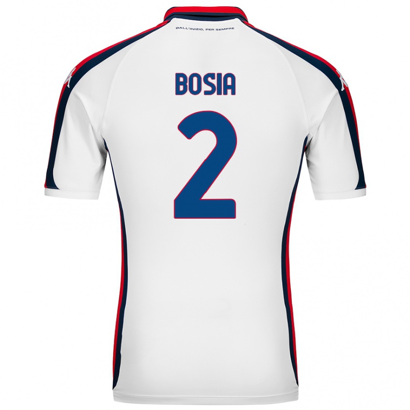 Kandiny Niño Camiseta Davide Bosia #2 Blanco 2ª Equipación 2024/25 La Camisa