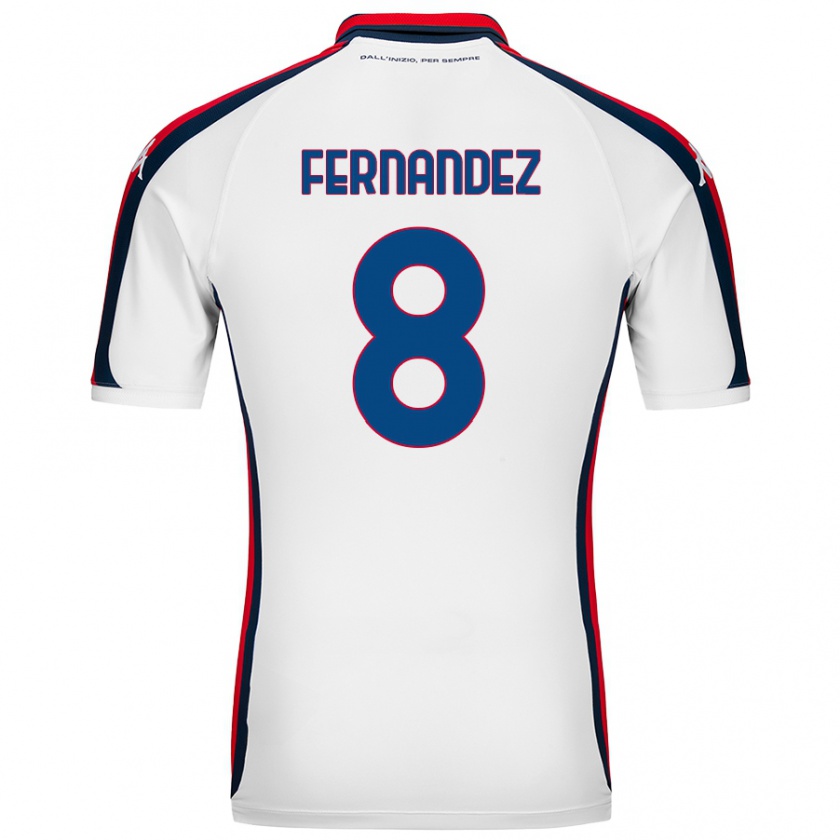 Kandiny Niño Camiseta Maria Fernandez #8 Blanco 2ª Equipación 2024/25 La Camisa