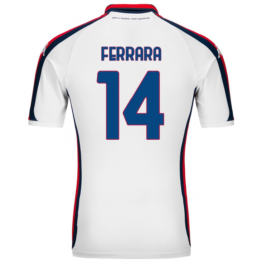 Kandiny Bambino Maglia Anastasia Ferrara #14 Bianco Kit Gara Away 2024/25 Maglietta