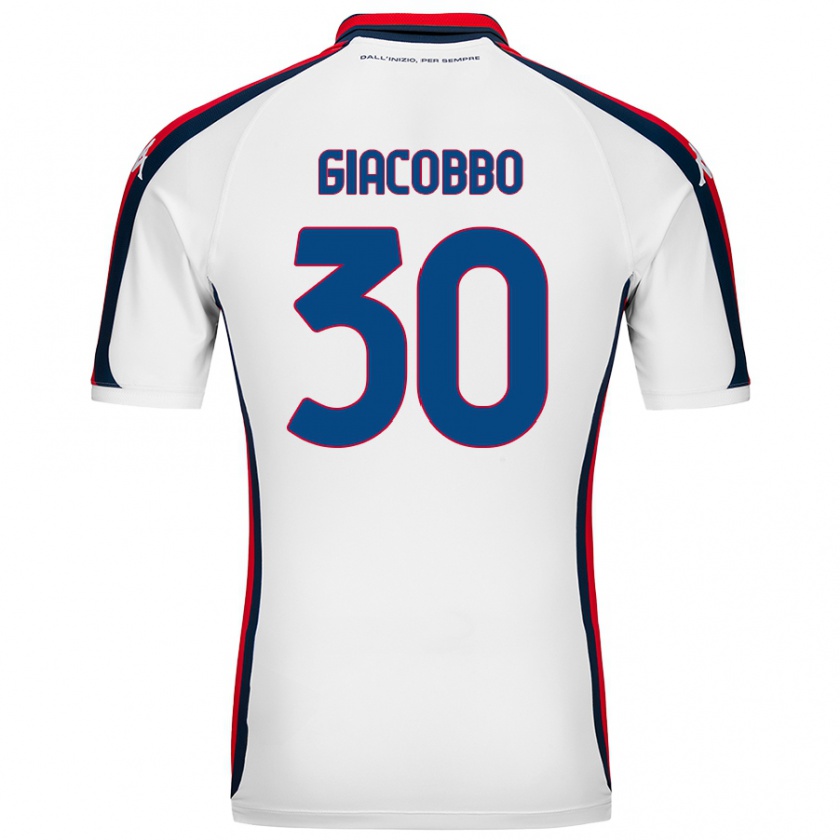 Kandiny Niño Camiseta Giulia Giacobbo #30 Blanco 2ª Equipación 2024/25 La Camisa