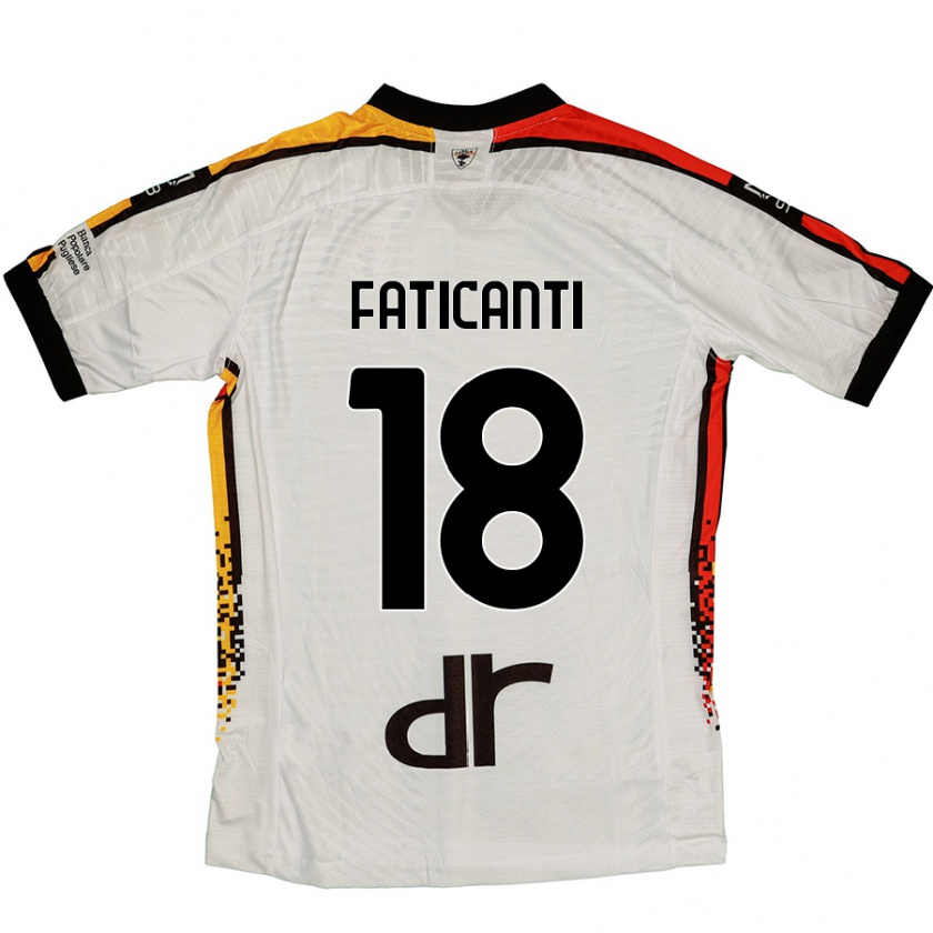 KandinyキッズGiacomo Faticanti#18白 黒アウェイシャツ2024/25ジャージーユニフォーム