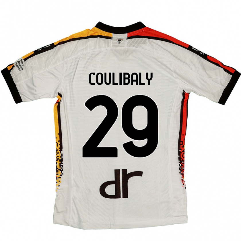 Kandiny Bambino Maglia Lassana Coulibaly #29 Bianco Nero Kit Gara Away 2024/25 Maglietta