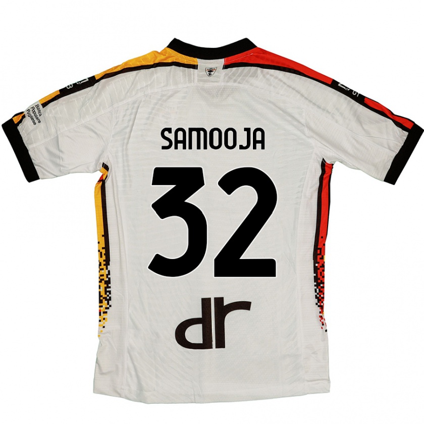 Kandiny Kinder Jasper Samooja #32 Weiß Schwarz Auswärtstrikot Trikot 2024/25 T-Shirt Österreich