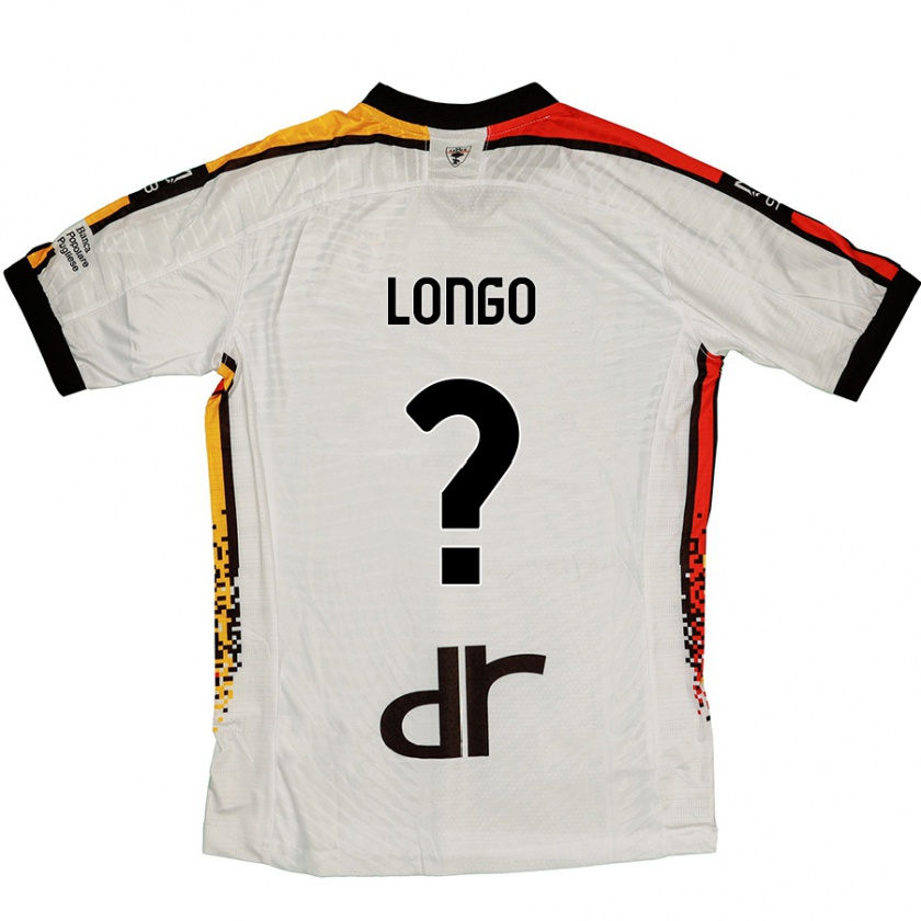 Kandiny Kinder Francesco Longo #0 Weiß Schwarz Auswärtstrikot Trikot 2024/25 T-Shirt Österreich