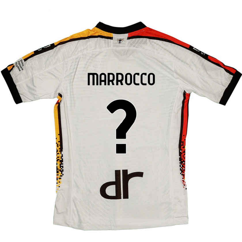 Kandiny Bambino Maglia Iacopo Marrocco #0 Bianco Nero Kit Gara Away 2024/25 Maglietta