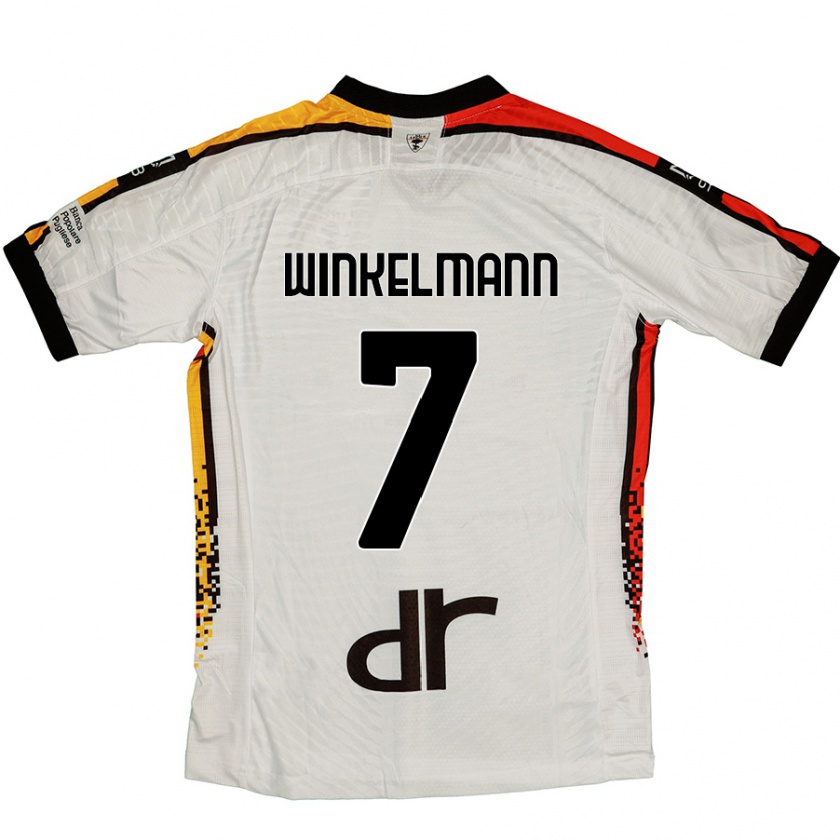 Kandiny Bambino Maglia Till Winkelmann #7 Bianco Nero Kit Gara Away 2024/25 Maglietta