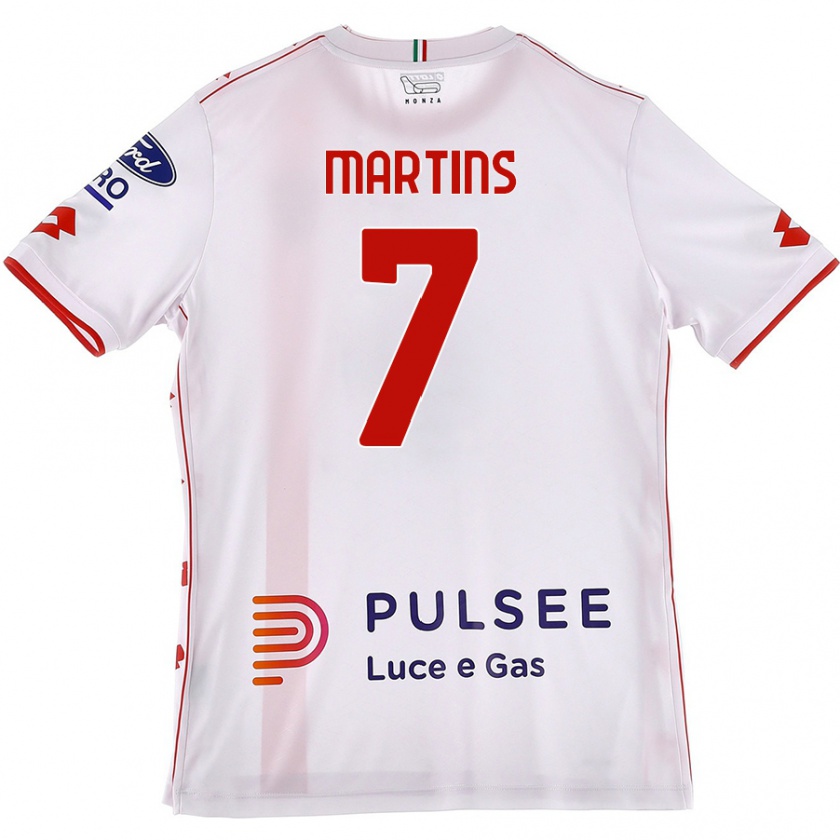 Kandiny Niño Camiseta Kevin Martins #7 Blanco Rojo 2ª Equipación 2024/25 La Camisa México