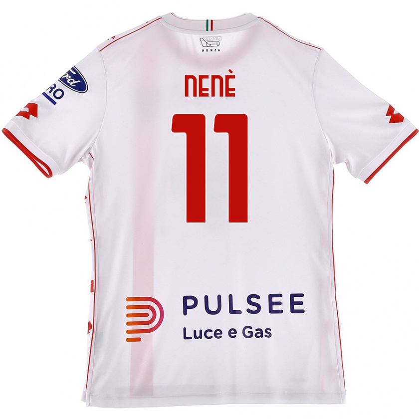 Kandiny Niño Camiseta Stephen Nenè #11 Blanco Rojo 2ª Equipación 2024/25 La Camisa México