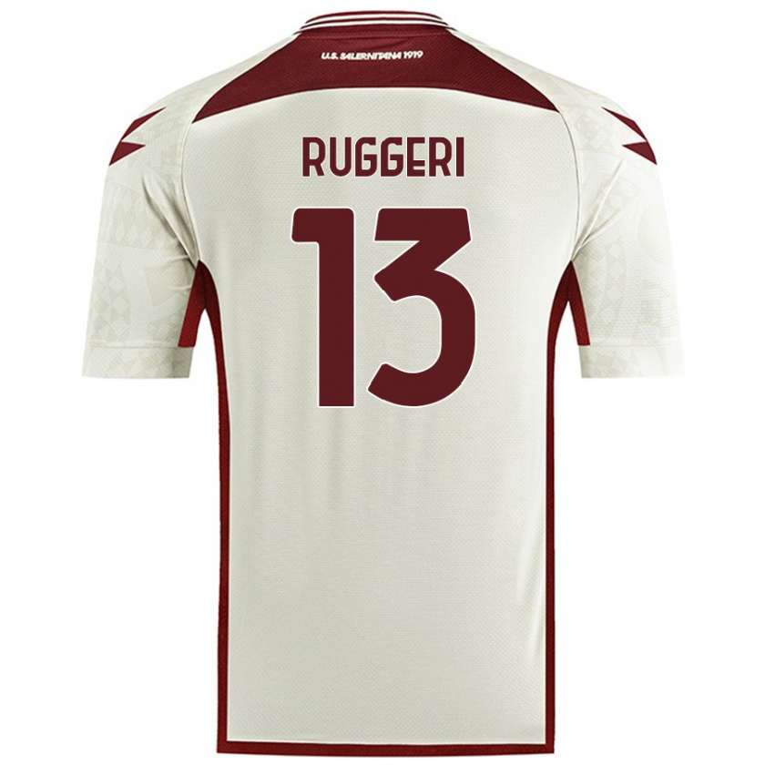 Kandiny Bambino Maglia Fabio Ruggeri #13 Colore Crema Kit Gara Away 2024/25 Maglietta