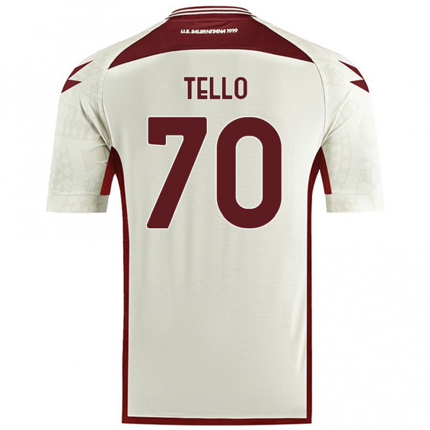 Kandiny Kinder Andrés Tello #70 Cremefarben Auswärtstrikot Trikot 2024/25 T-Shirt Österreich