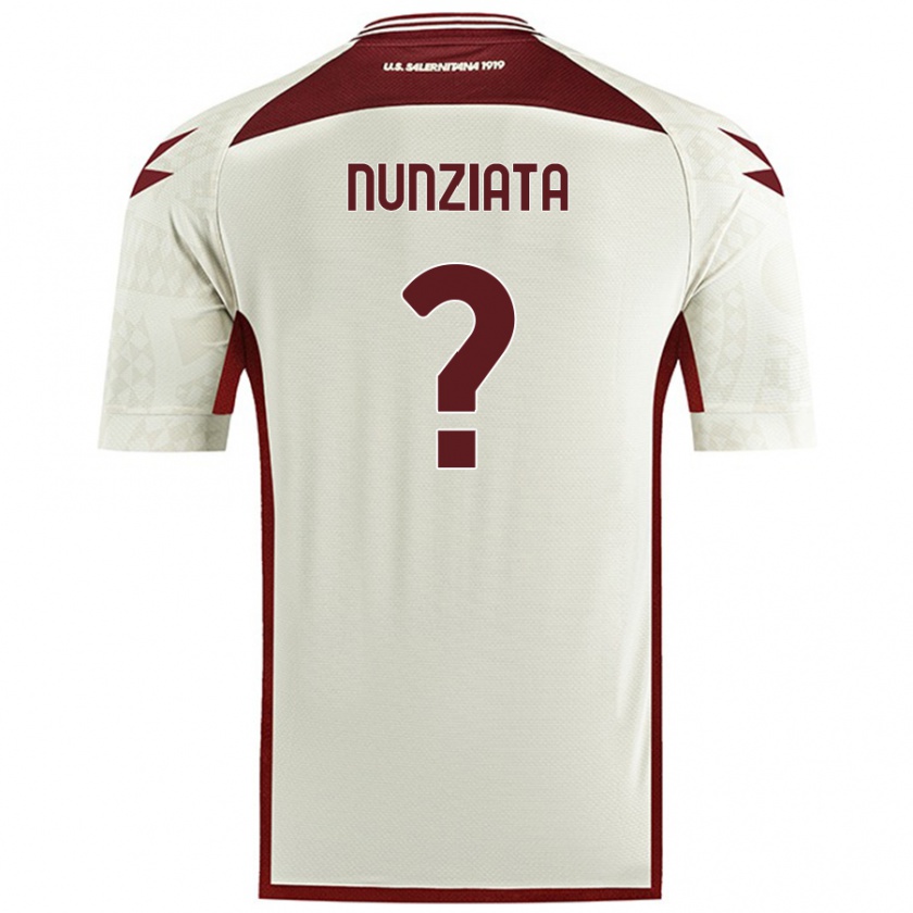 Kandiny Bambino Maglia Francesco Nunziata #0 Colore Crema Kit Gara Away 2024/25 Maglietta