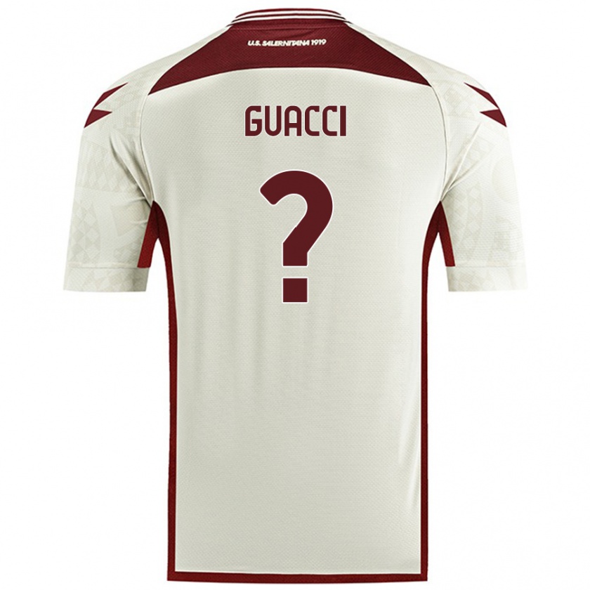 Kandiny Bambino Maglia Marco Guacci #0 Colore Crema Kit Gara Away 2024/25 Maglietta