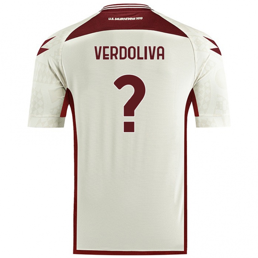 Kandiny Bambino Maglia Michele Verdoliva #0 Colore Crema Kit Gara Away 2024/25 Maglietta