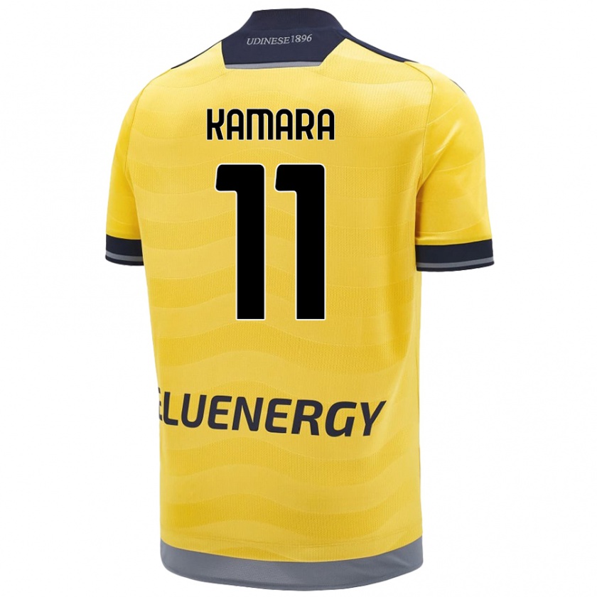 Kandiny Barn Hassane Kamara #11 Gyllene Bortatröja Matchtröjor 2024/25 Tröjor T-Tröja