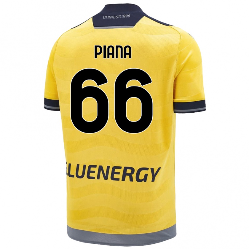 Kandiny Kinder Edoardo Piana #66 Golden Auswärtstrikot Trikot 2024/25 T-Shirt Österreich