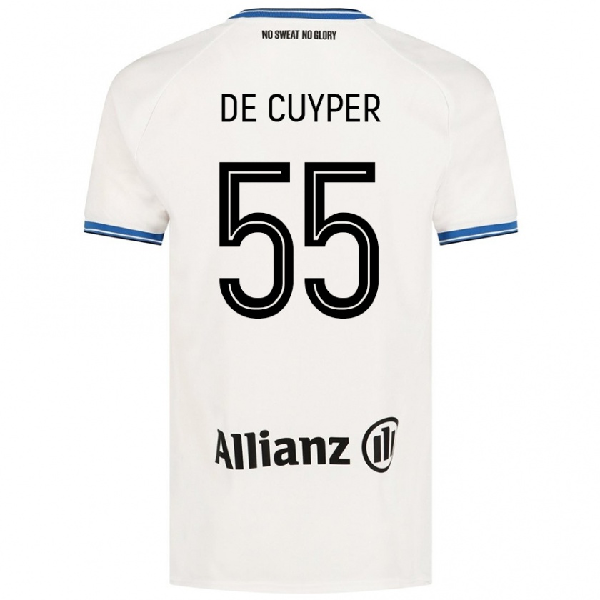 Kandiny Criança Camisola Maxim De Cuyper #55 Branco Alternativa 2024/25 Camisa Brasil