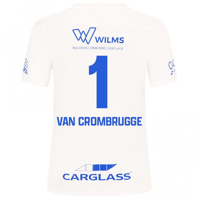 KandinyキッズHendrik Van Crombrugge#1白アウェイシャツ2024/25ジャージーユニフォーム