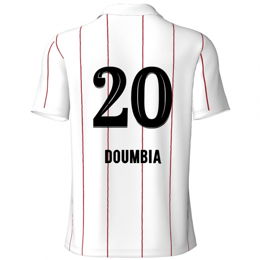 Kandiny Kinderen Mahamadou Doumbia #20 Wit Zwart Uitshirt Uittenue 2024/25 T-Shirt België