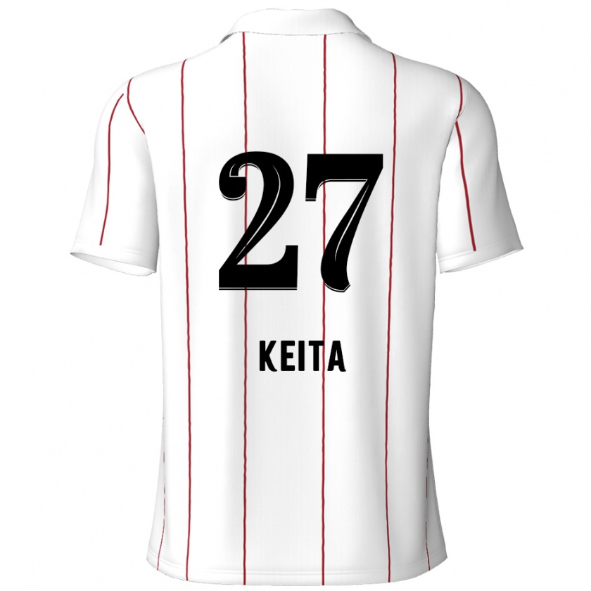 Kandiny Kinderen Mandela Keita #27 Wit Zwart Uitshirt Uittenue 2024/25 T-Shirt België