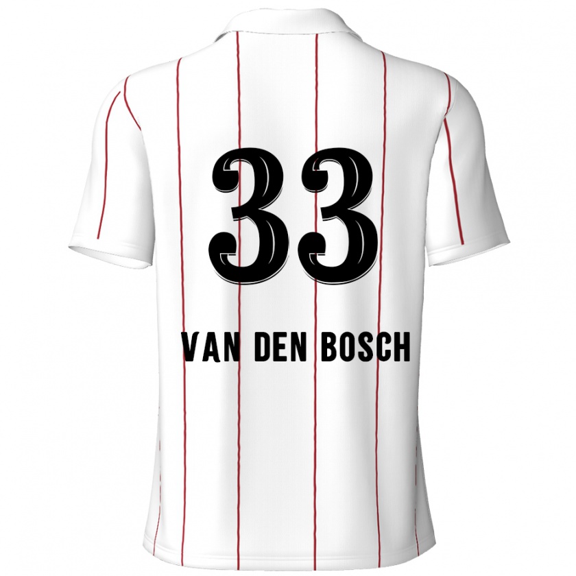 Kandiny Kinderen Zeno Van Den Bosch #33 Wit Zwart Uitshirt Uittenue 2024/25 T-Shirt België