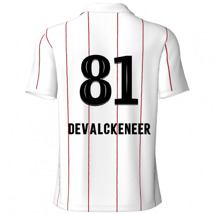 Kandiny Criança Camisola Niels Devalckeneer #81 Preto Branco Alternativa 2024/25 Camisa Brasil