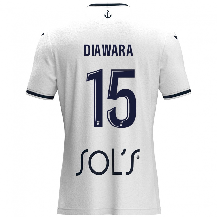 KandinyキッズKandet Diawara#15白 ダークブルーアウェイシャツ2024/25ジャージーユニフォーム