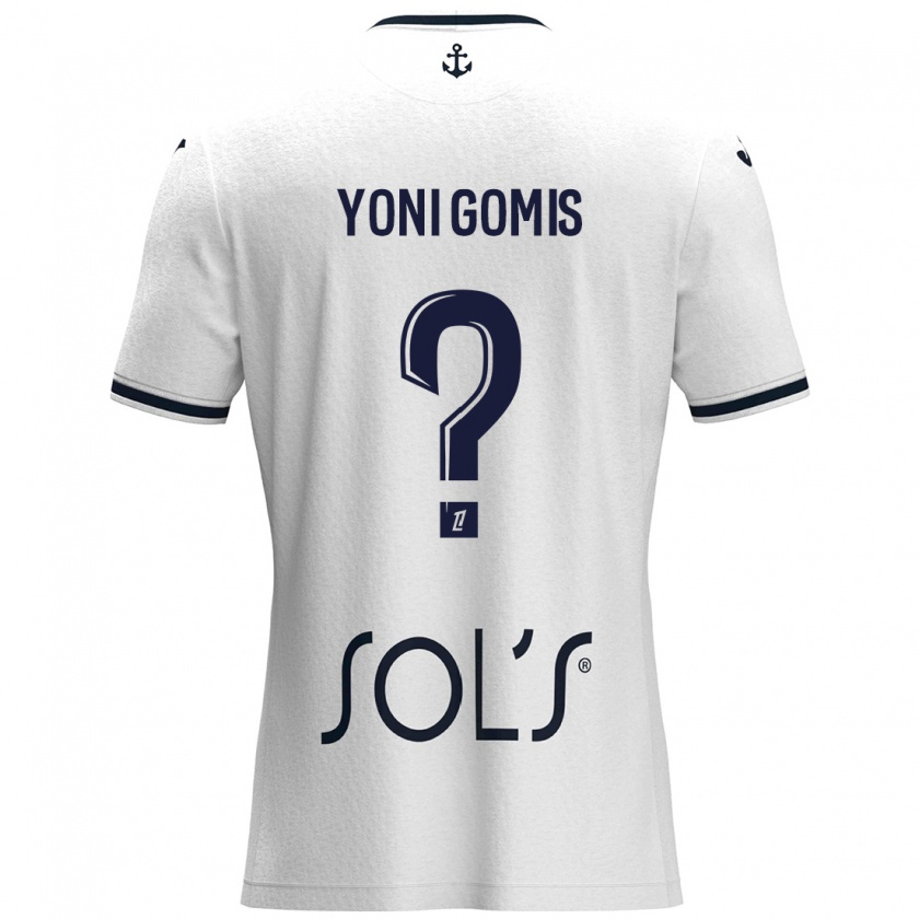 Kandiny Kinder Yoni Gomis #0 Weiß Dunkelblau Auswärtstrikot Trikot 2024/25 T-Shirt Österreich