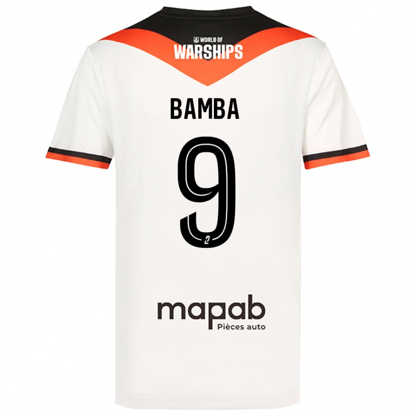 Kandiny Niño Camiseta Mohamed Bamba #9 Blanco 2ª Equipación 2024/25 La Camisa