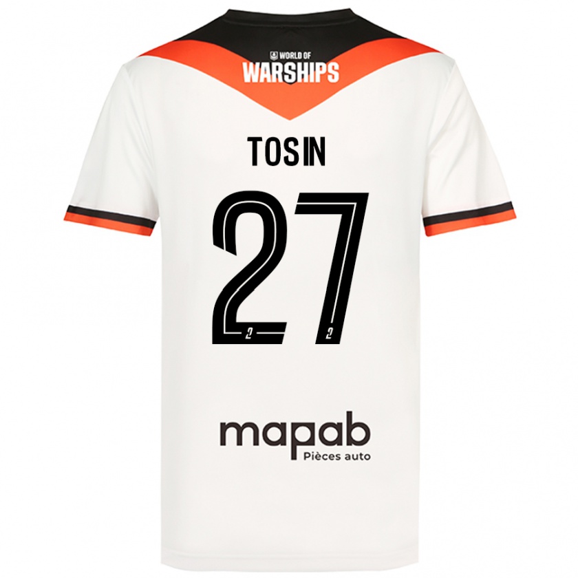 Kandiny Bambino Maglia Aiyegun Tosin #27 Bianco Kit Gara Away 2024/25 Maglietta