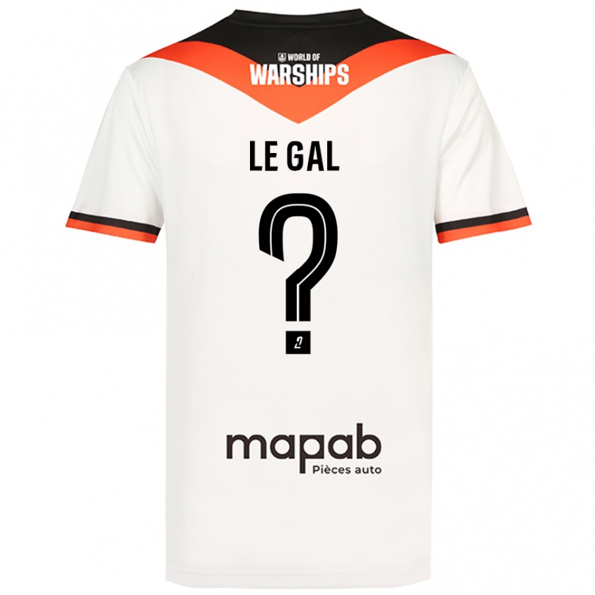 Kandiny Bambino Maglia Noah Le Gal #0 Bianco Kit Gara Away 2024/25 Maglietta