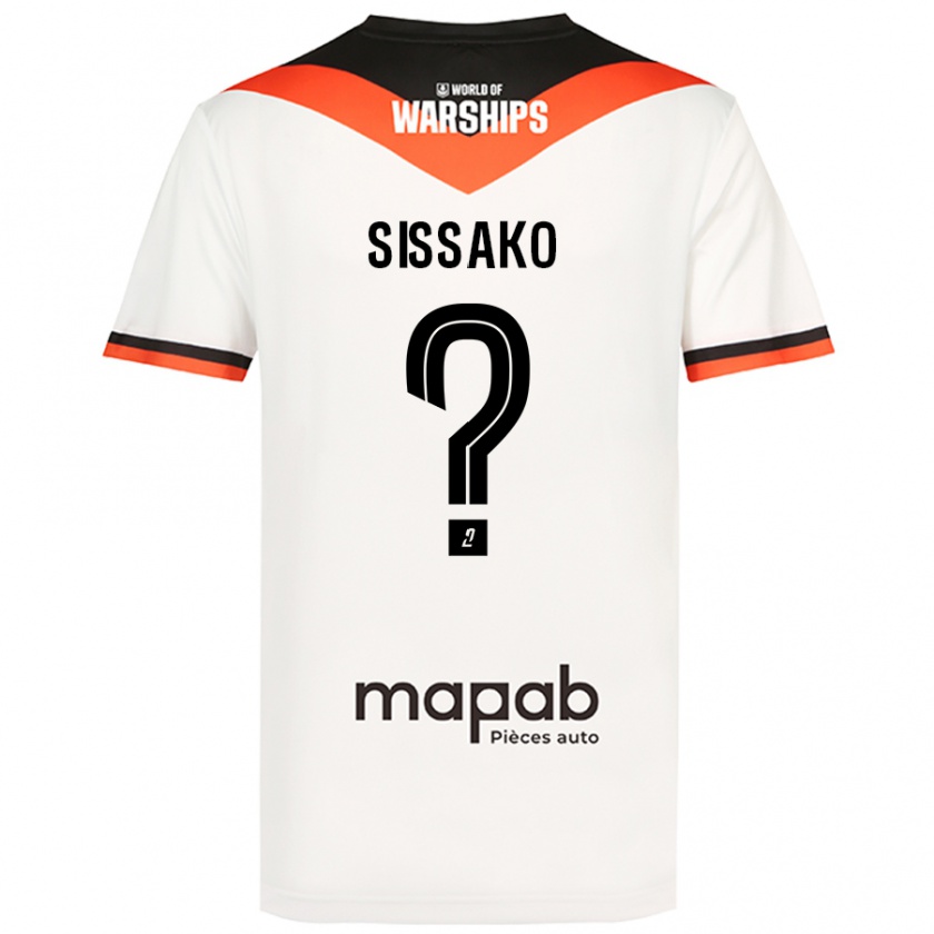 Kandiny Bambino Maglia Mohamed Sissako #0 Bianco Kit Gara Away 2024/25 Maglietta