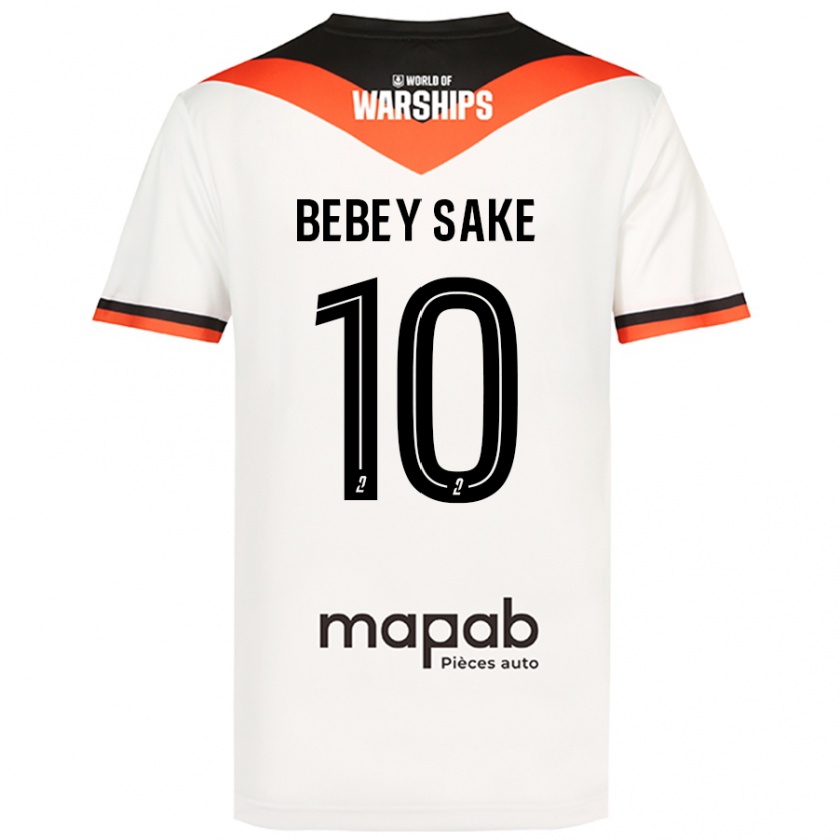 Kandiny Niño Camiseta Mattéo Bebey Sake #10 Blanco 2ª Equipación 2024/25 La Camisa