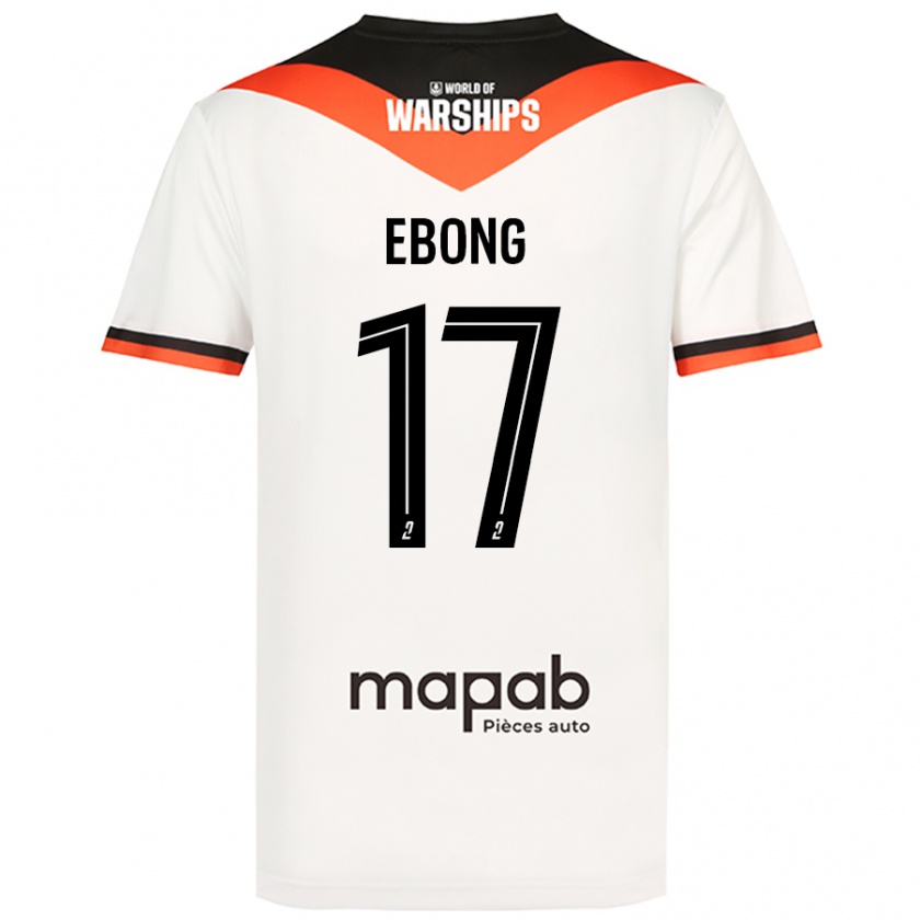 Kandiny Niño Camiseta Arthur Ebong #17 Blanco 2ª Equipación 2024/25 La Camisa