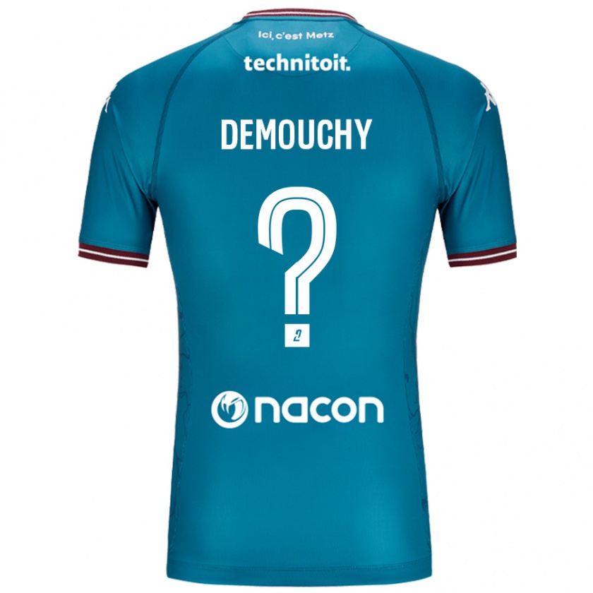 Kandiny Bambino Maglia Albin Demouchy #0 Blu Petrolio Kit Gara Away 2024/25 Maglietta